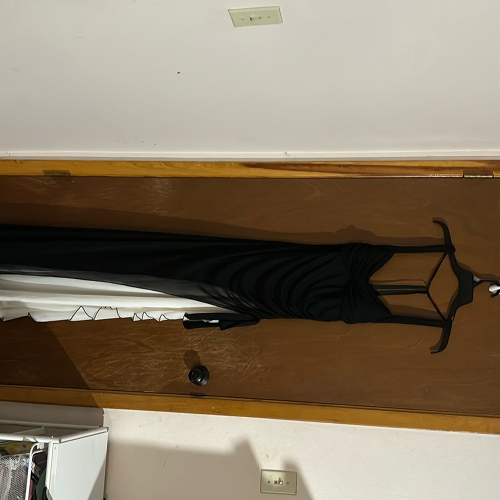Black and white formal dress